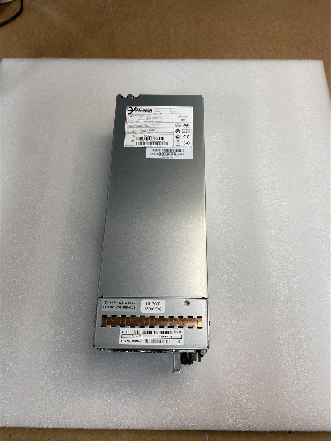 HPE MSA/P2000 2250 Watt DC Power Supply 656392-002