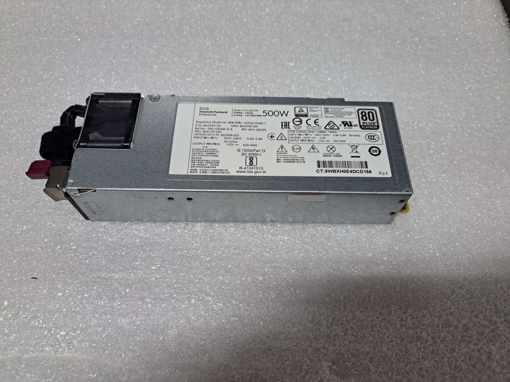 865408-B21 HPE 500W Flex Slot Platinum Hot Plug Low Halogen