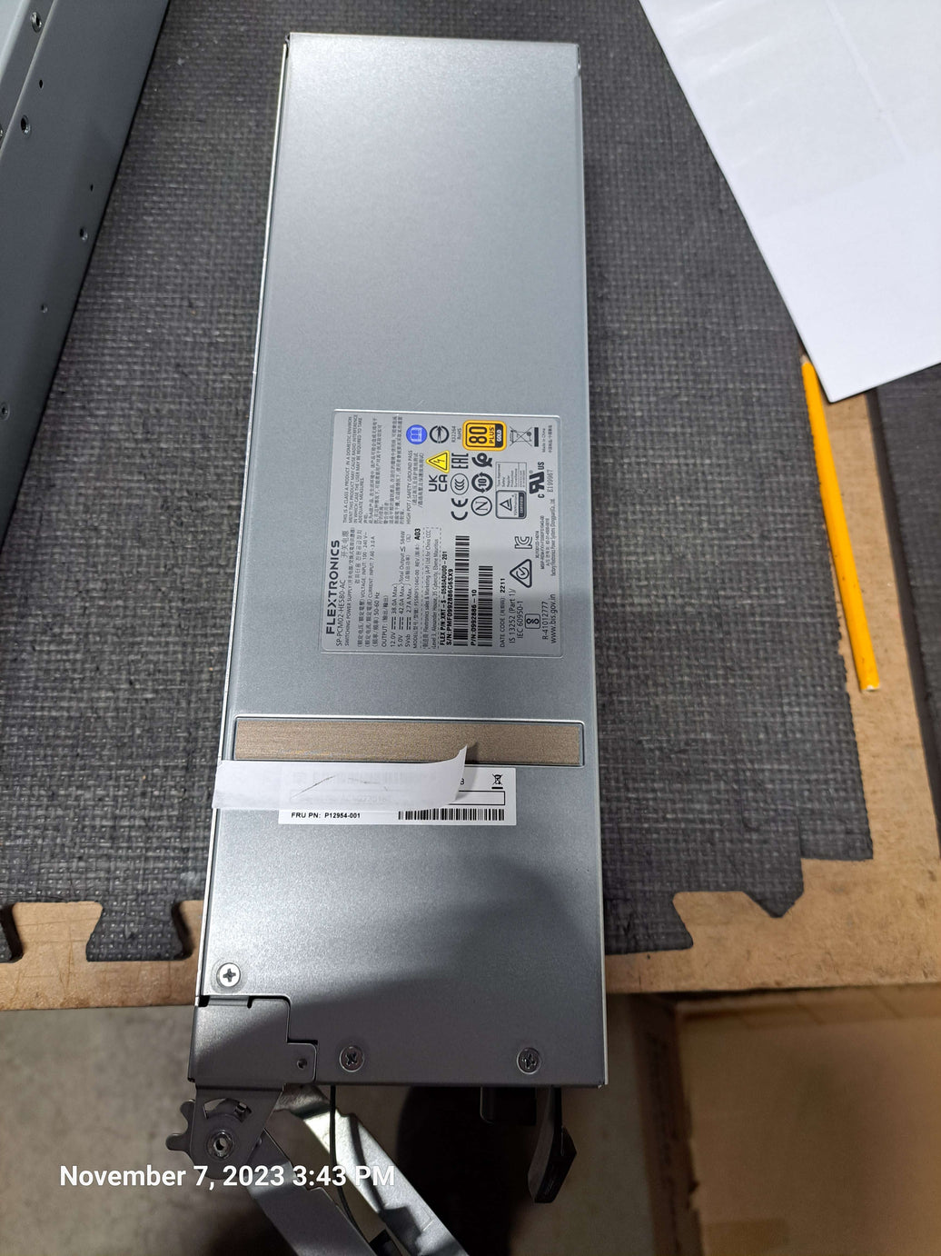 P12954-001 MSA Power supply OneStor 580 W AC 0992885-10
