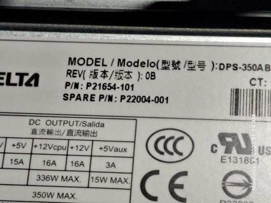 P21652-B21  P22004-001 HPE ML30 Gen10 Plus 350W Non Hot Plug Power Supply
