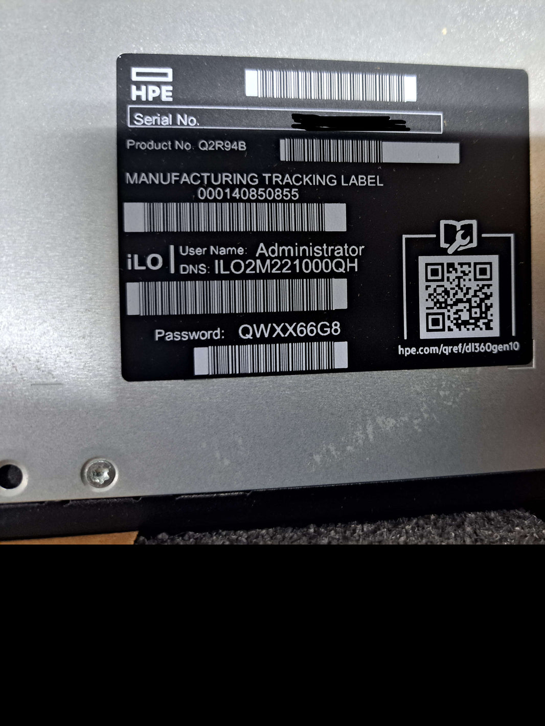 Q2R94B HPE StoreEasy 1460 - NAS server - 32 TB storage server