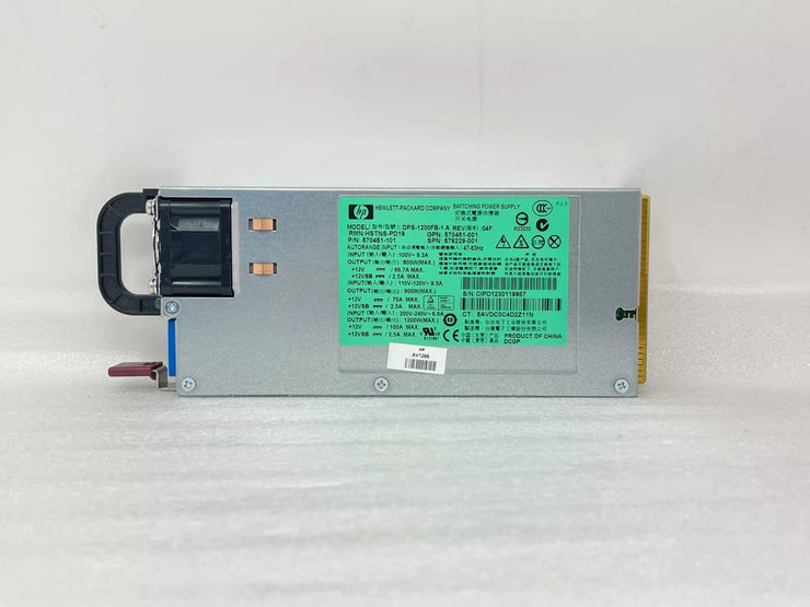 HPE 1200W HE Common Slot Platinum Hot-Plug Power Supply 578322-B21