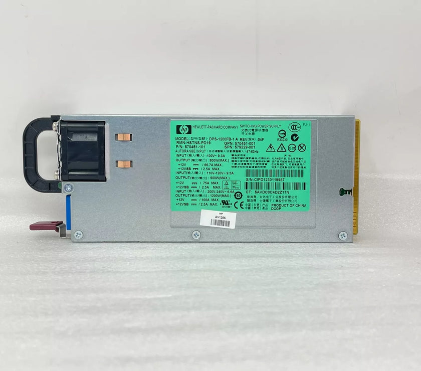 HPE 1200W HE Common Slot Platinum Hot-Plug Power Supply 578322-B21