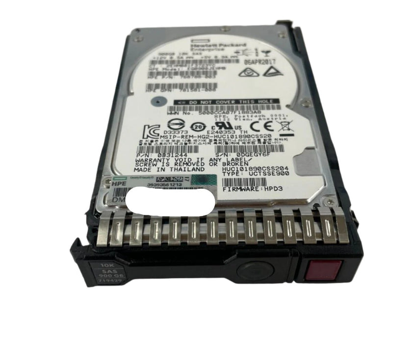 719424-B21 HPE 900GB 6G SAS 10K 2.5" DP SC HDD 719429-001 768788-003