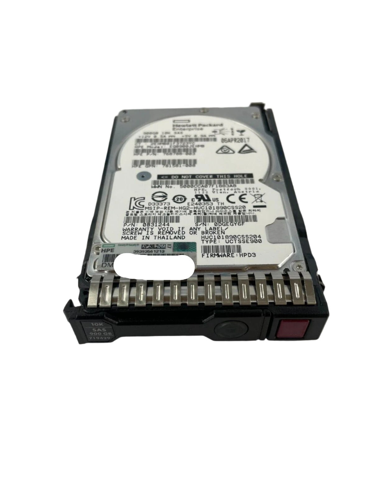 719424-B21 HPE 900GB 6G SAS 10K 2.5" DP SC HDD 719429-001 768788-003