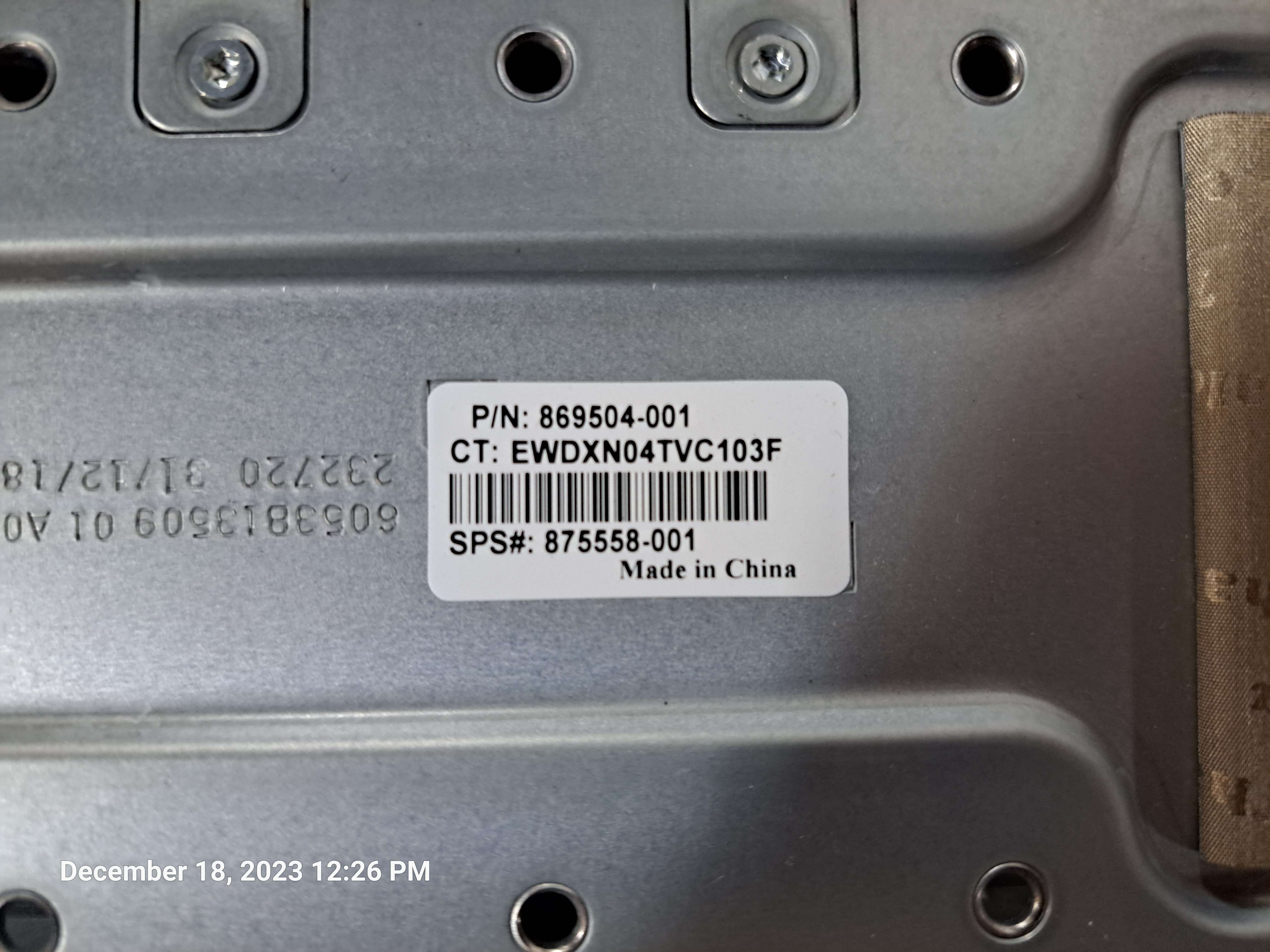 HPE 867972-B21 DL360 g10 1sff rear sas sata SFF