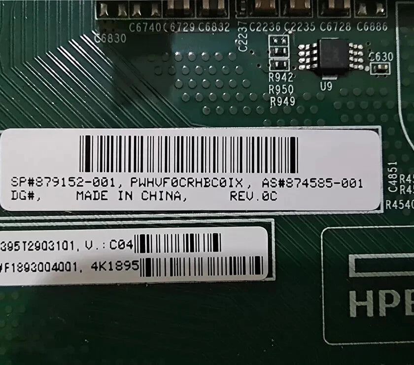 879152-001 HPE ML350 G10 Systemboard 874585-001