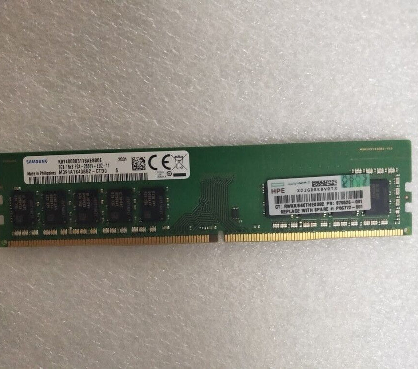 879505-B21 8gb Single Rank x8 ddr4-2666 mhz cas-19-19-19 unbuffered standard memory kit