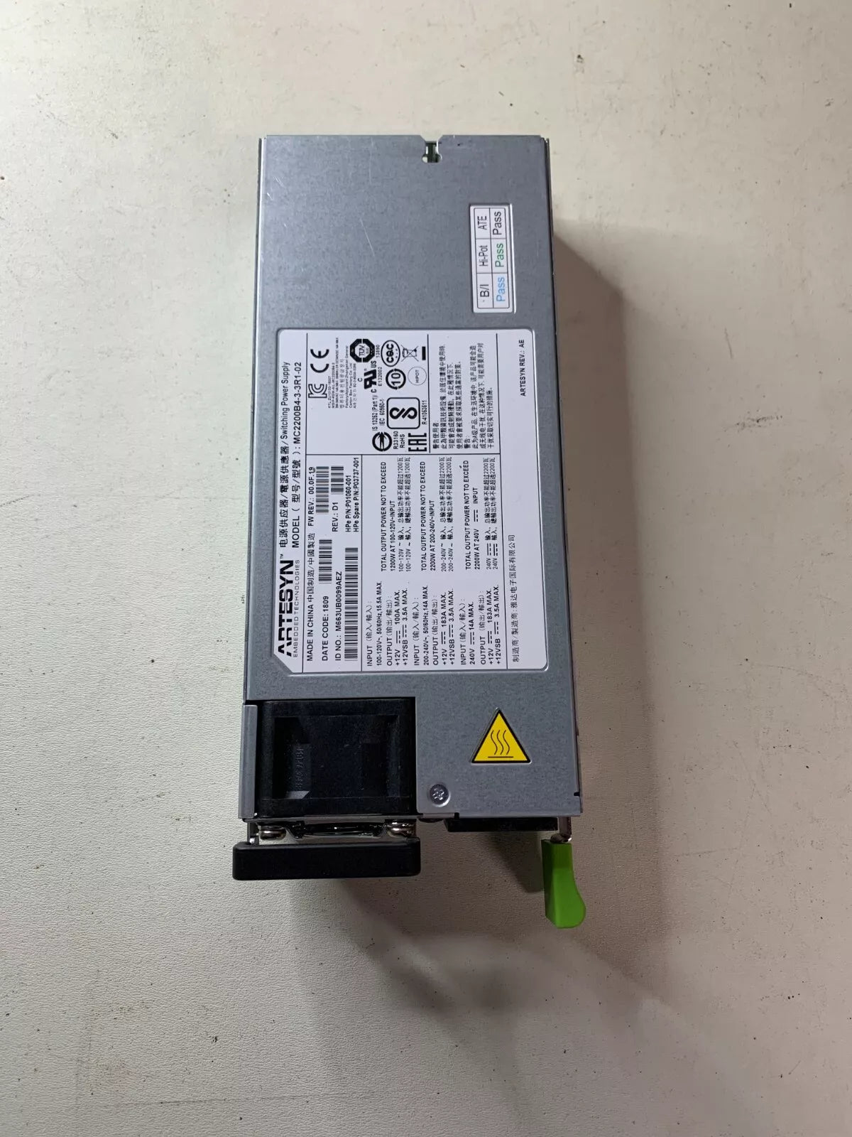 P03737-001 HP Artesyn 2200W Power Supply P01060-001