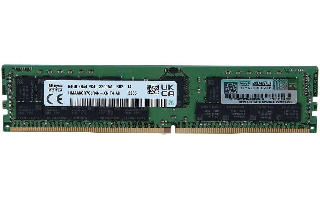 P06035-B21 HPE 64gb 1x64gb Dual Rank x4 ddr4-3200 Cas-22-22-22