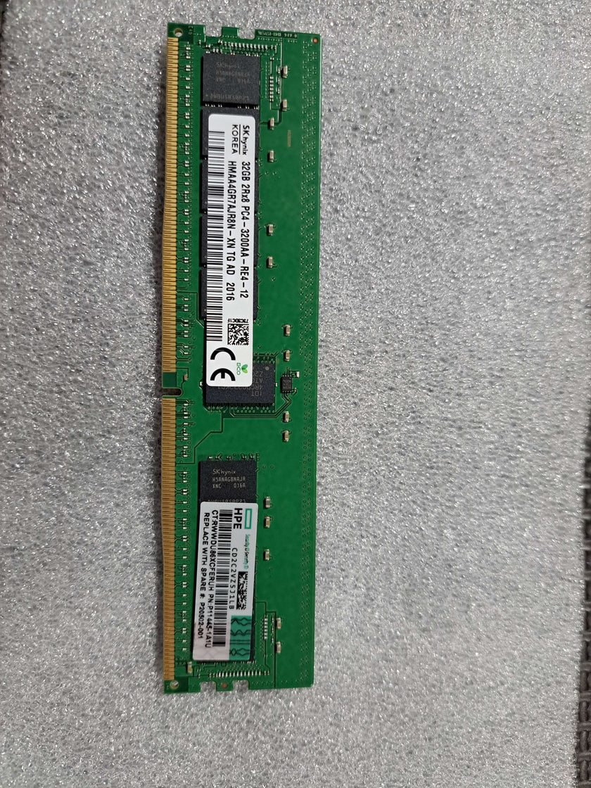 P07644-B21 Hpe 32gb 2Rx8 Pc4-3200aa-r Smart Memory P11445-1A1 P20502-001