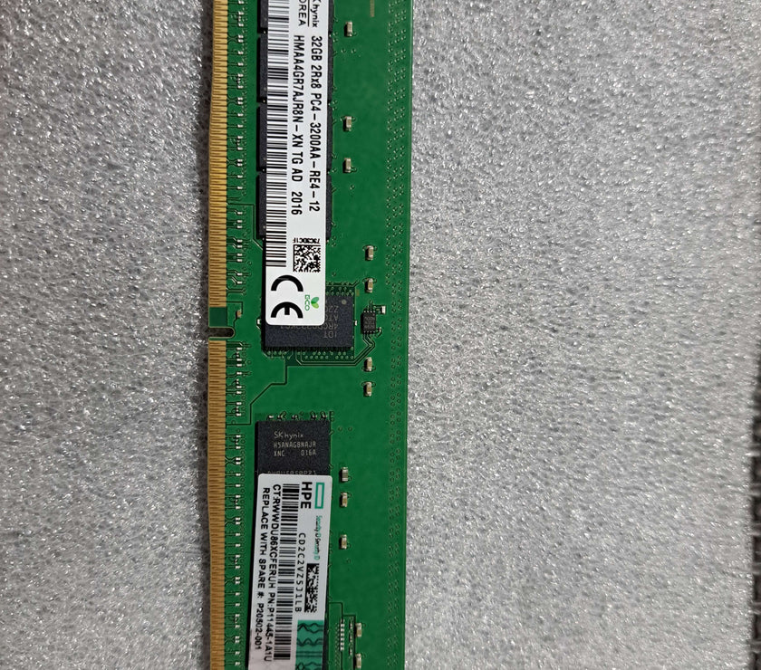 P07644-B21 Hpe 32gb 2Rx8 Pc4-3200aa-r Smart Memory P11445-1A1 P20502-001