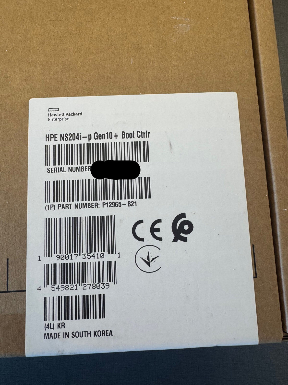 P12965-B21  HPE NS204i-P x2 Lanes NVMe PCIe3 x8 OS Boot Device