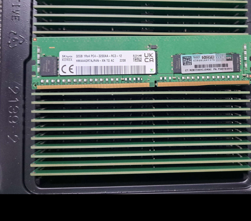 P38446-B21 HPE 32GB (1x32GB) Single Rank x4 DDR4-2933 CAS-21-21-21 Registered Memory Kit