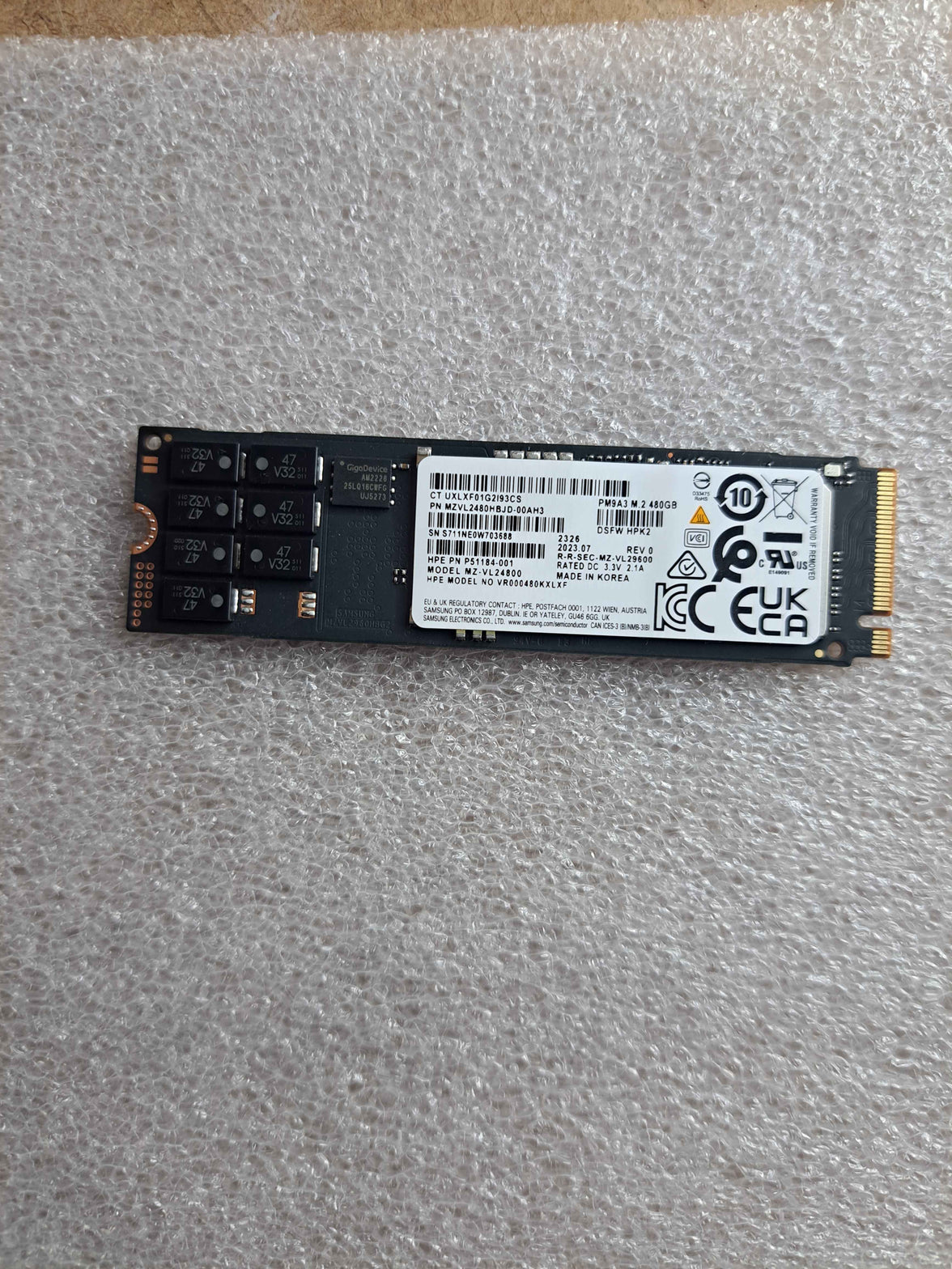 P13688-004 HPE 480GB NVMe RI M.2 22110 MV SSD