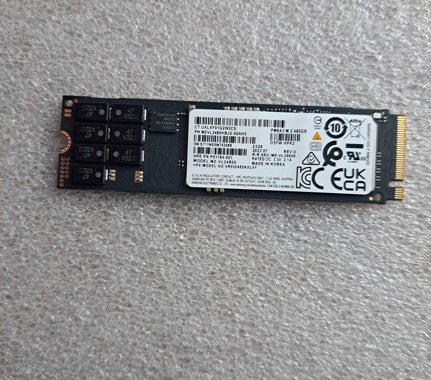 P40513-B21 HPE 480GB NVMe RI M.2 22110 MV SSD P41538-001 P13688-004