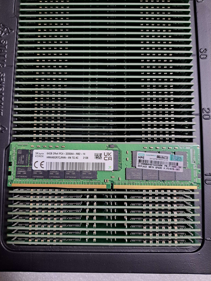 P43170-B21  HPE DX 64GB 2Rx4 PC4-3200AA-R P21676-001  P11446-0A1