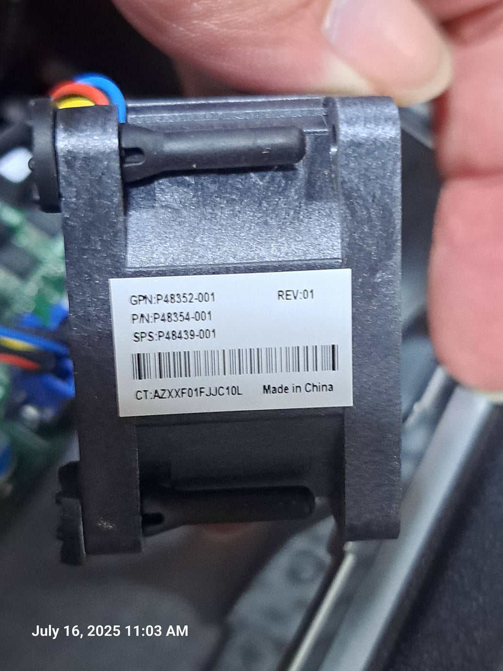 P45437-001  HPE DL20 Gen10 Plus Fan P45437-001 P45436-001