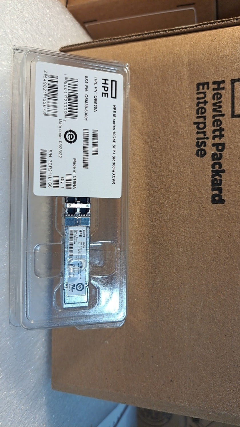 Q6M30A HP 10GbE SFP+ SR MM 300m Transceiver 880972-001