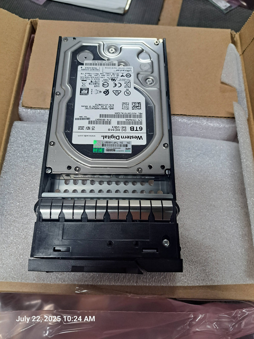 R0Q58A P13248-001 HPE MSA 6TB SAS 12G MIDLINE 7.2K LFF (3.5IN) M2