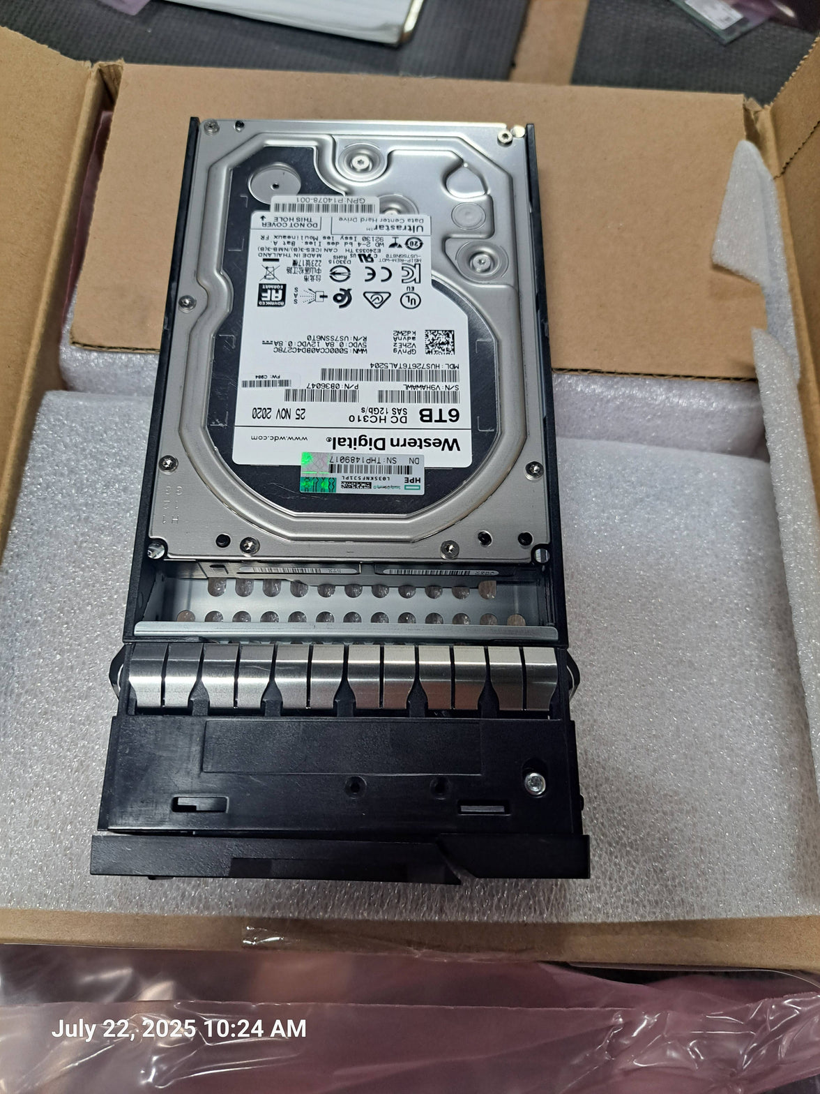 R0Q58A P13248-001 HPE MSA 6TB SAS 12G MIDLINE 7.2K LFF (3.5IN) M2