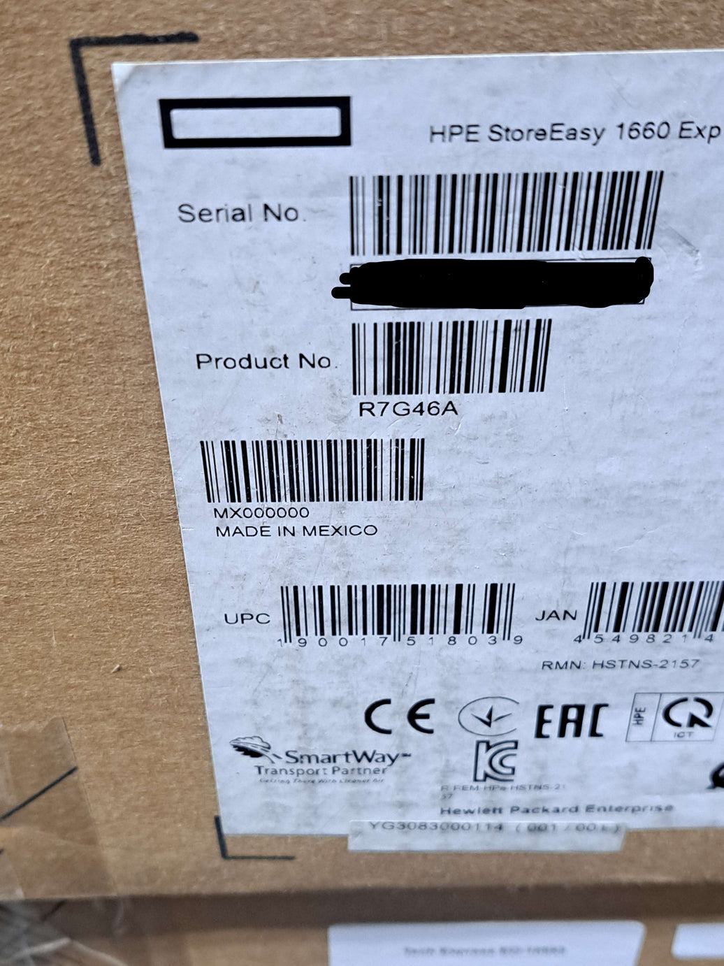 R7G46A HPE Storeeasy 1660 Expanded Storage server hardware only