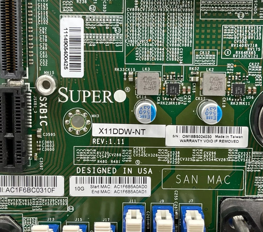 SuperMicro X11DDW-NT SYSTEM BOARD | SERVER