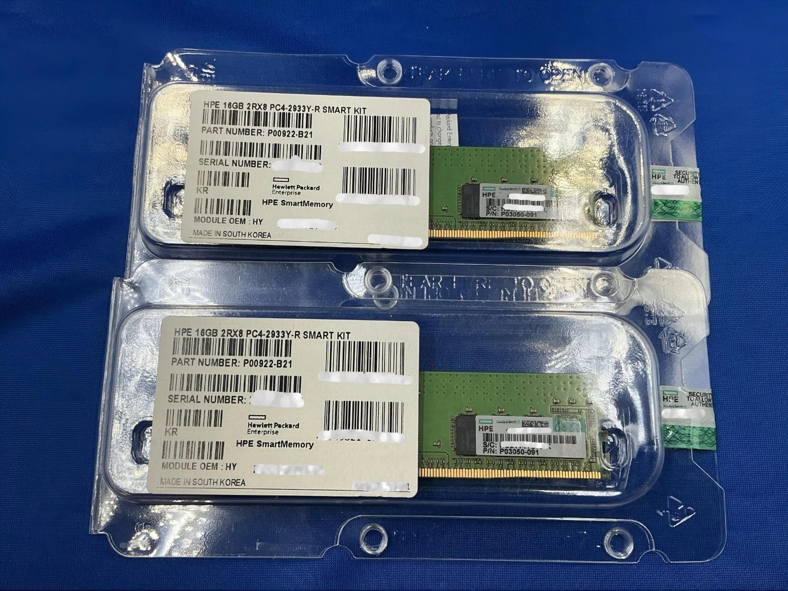 P00922-b21 HPE 16GB 2Rx8 PC4-2933Y-R SMART Memory Condition new